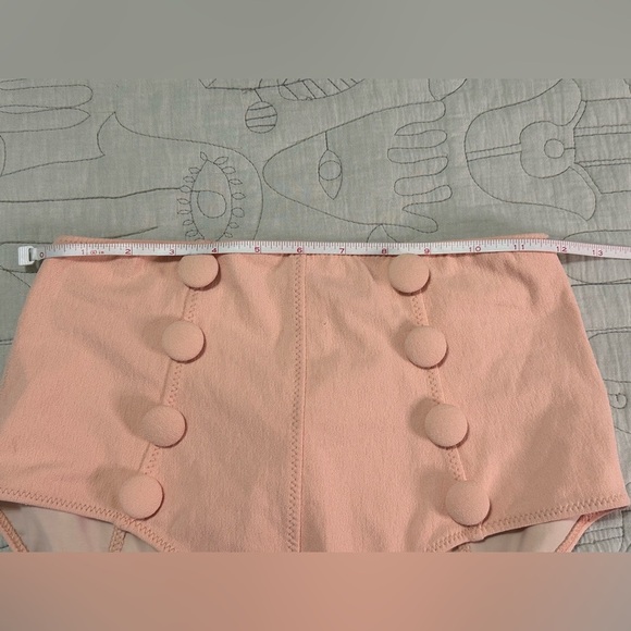 NEW Lisa Marie Fernandez Poppy High Waist 2 Piece Bikini Coral Crepe Sz 3 US 6-8 - Picture 8 of 10